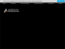 Tablet Screenshot of americanproperties.com